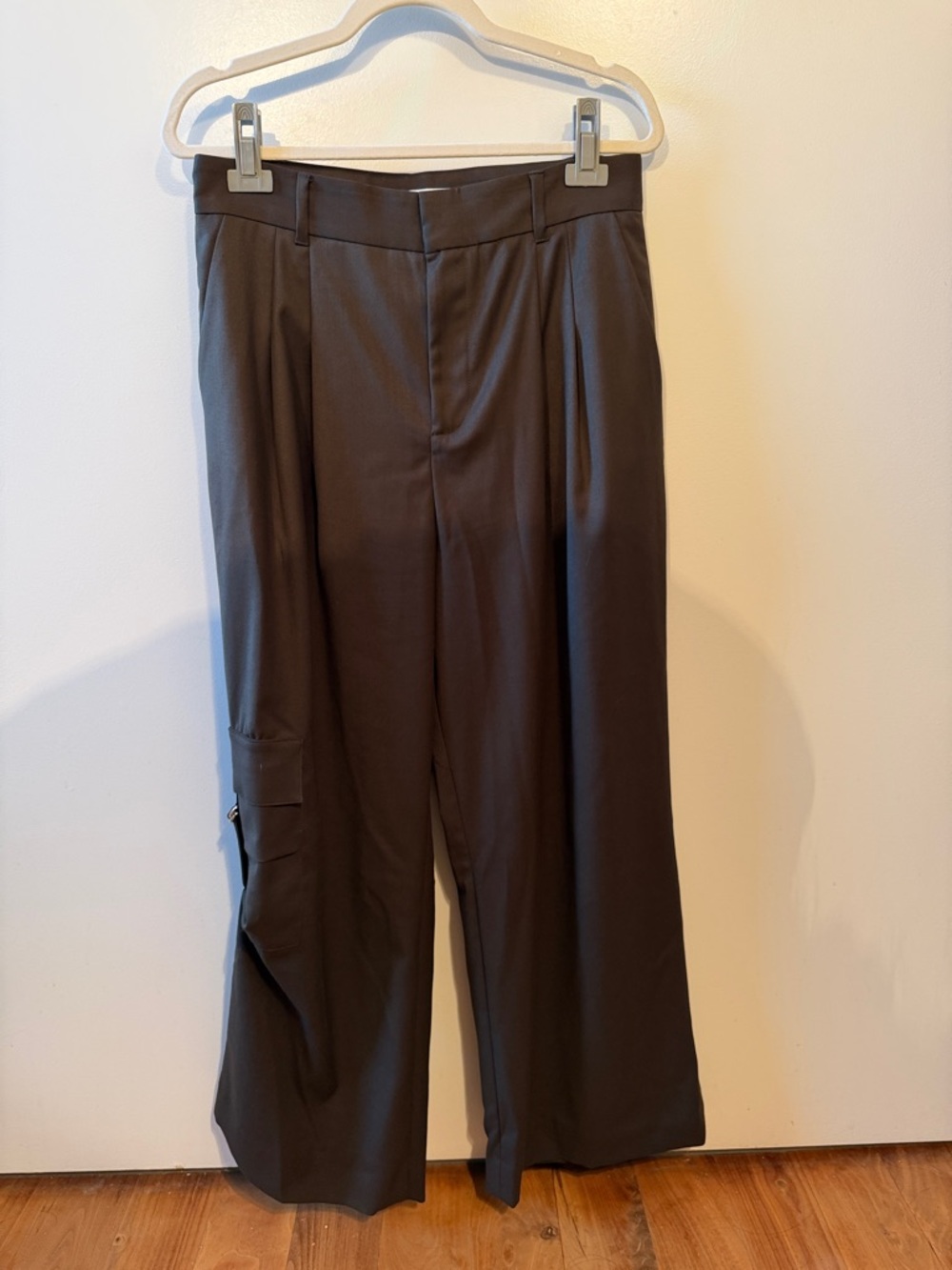 MARCELLA NYC Wide-Leg Trousers in Dark Olive